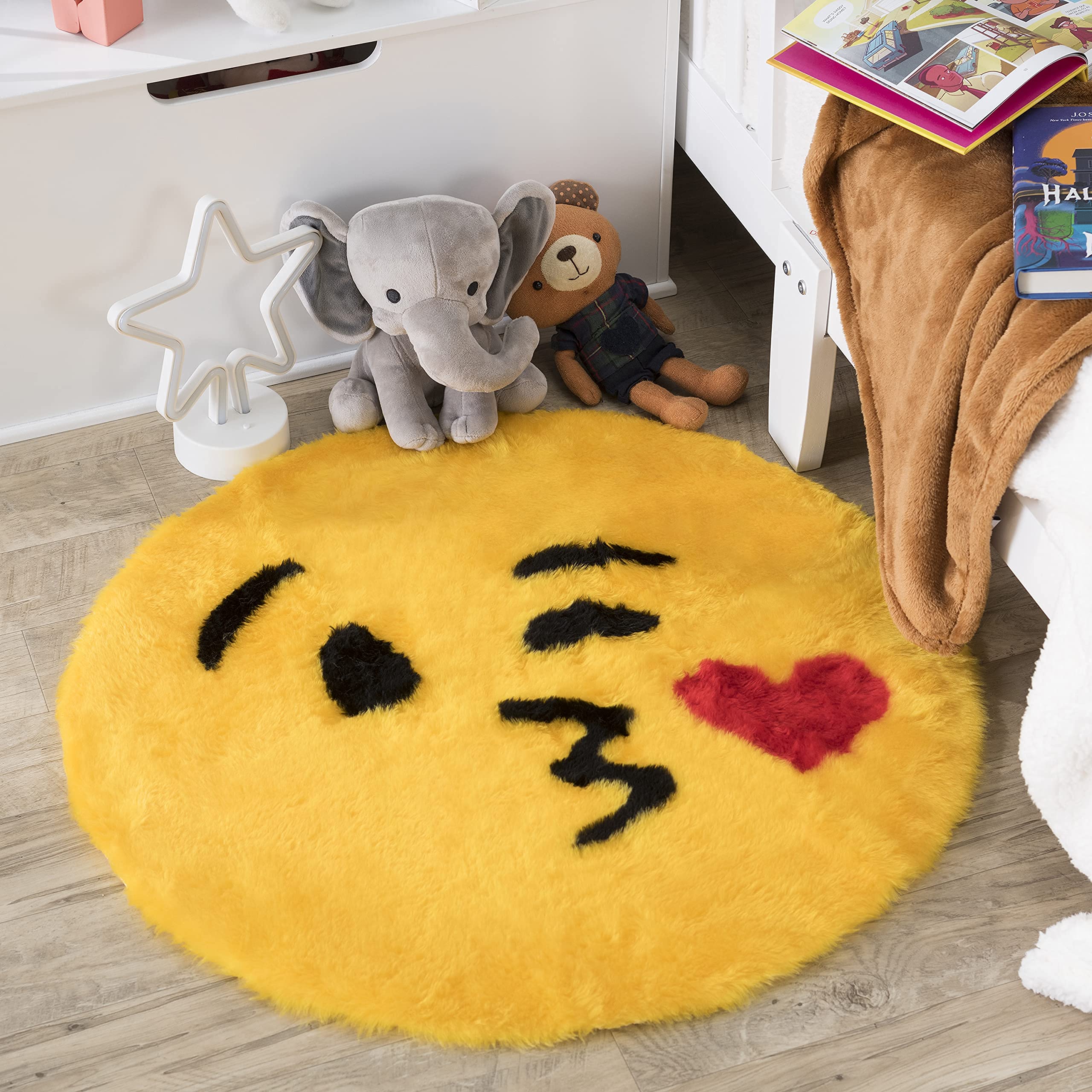 ラグ・カーペット MOOON SMILEY FACE RUG alwayth miyoshi en by MIYOSHI RUG × ALWAYTH 